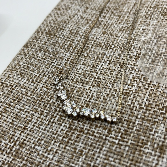 Diamonique by QVC Sterling Silver Necklace, Adjustable 14–16 Inches - Picture 10 of 17